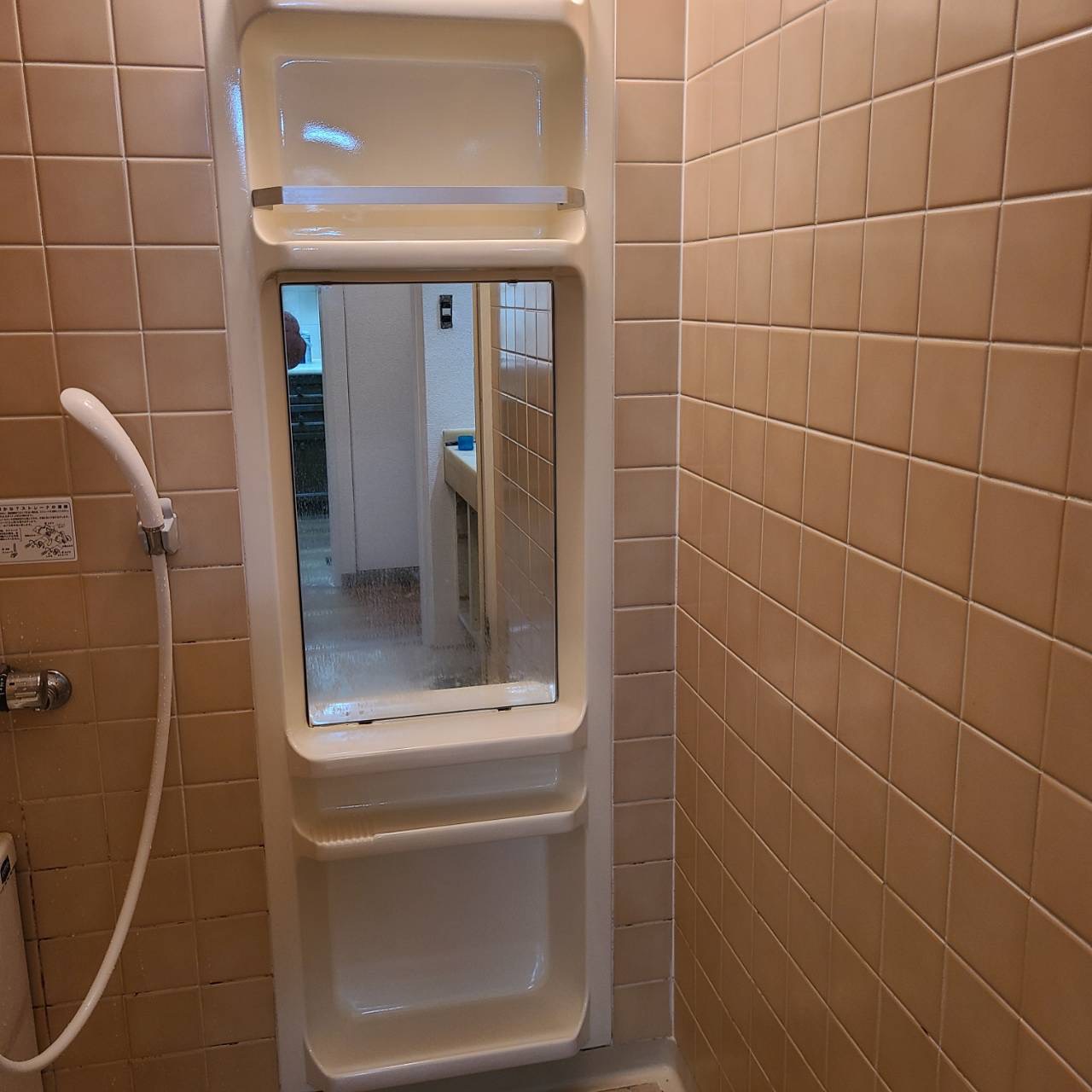 浴室ミラーキャビネット塗装